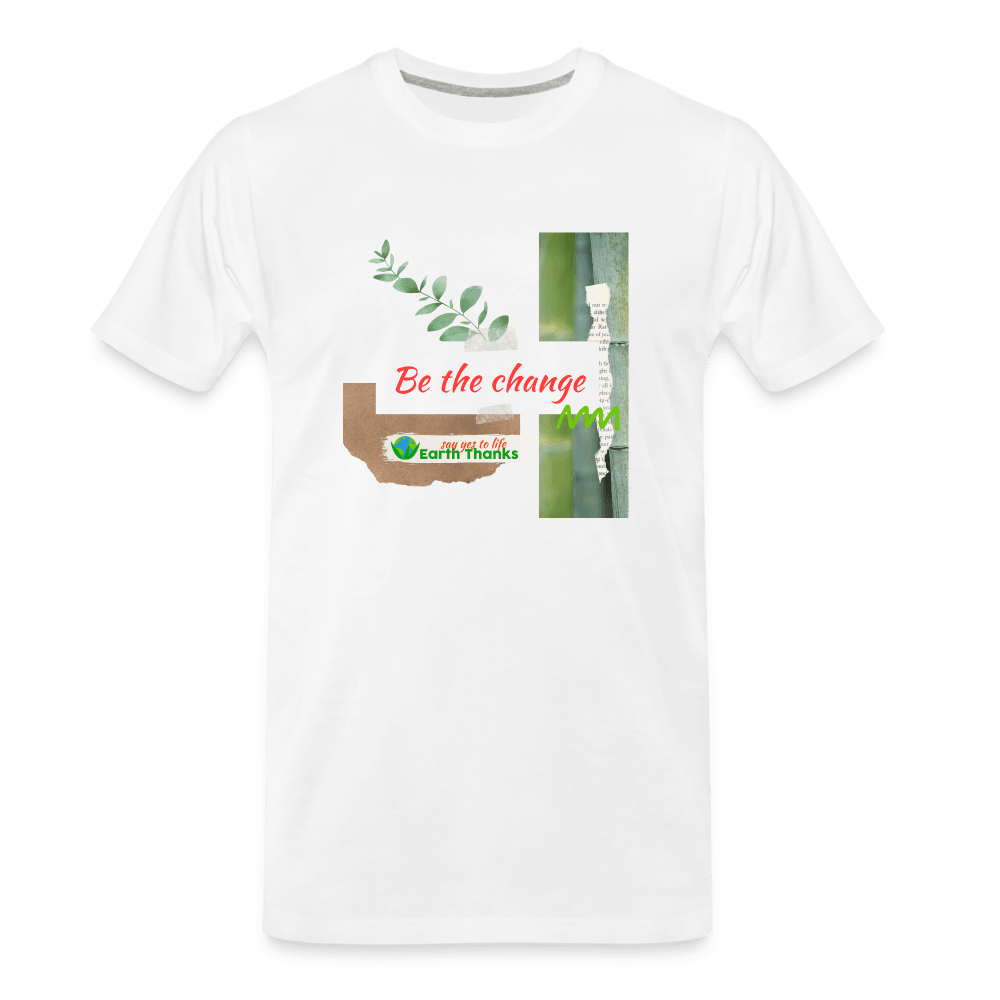 Men’s Premium Organic T-Shirt with Customizable Design - Earth Thanks - Men’s Premium Organic T-Shirt with Customizable Design - natural, vegan, eco-friendly, organic, sustainable, apparel, Big & Tall, customizable, Eco-Friendly Tees, Men, SPOD, T-Shirts, unisex