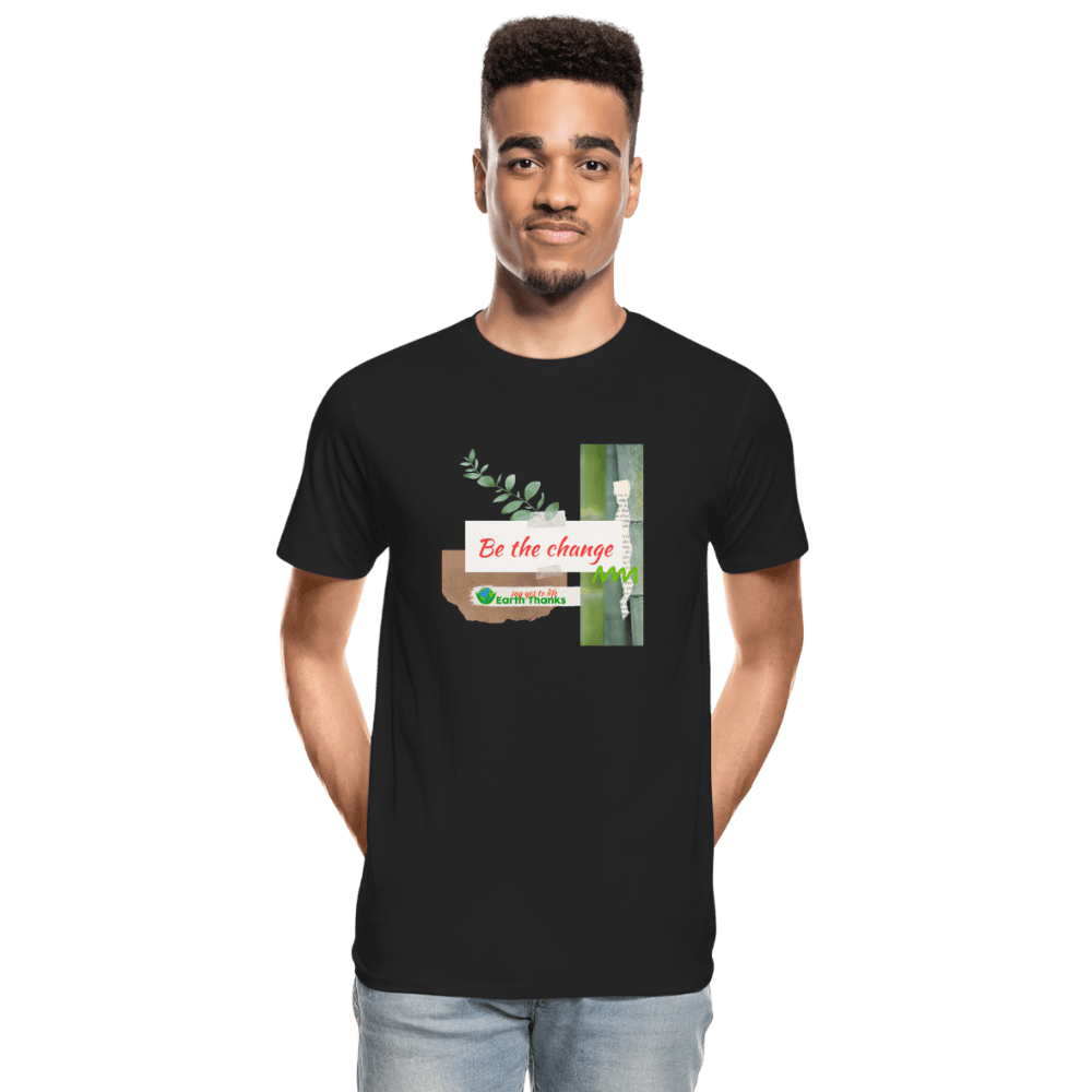 Men’s Premium Organic T-Shirt with Customizable Design - Earth Thanks - Men’s Premium Organic T-Shirt with Customizable Design - natural, vegan, eco-friendly, organic, sustainable, apparel, Big & Tall, customizable, Eco-Friendly Tees, Men, SPOD, T-Shirts, unisex