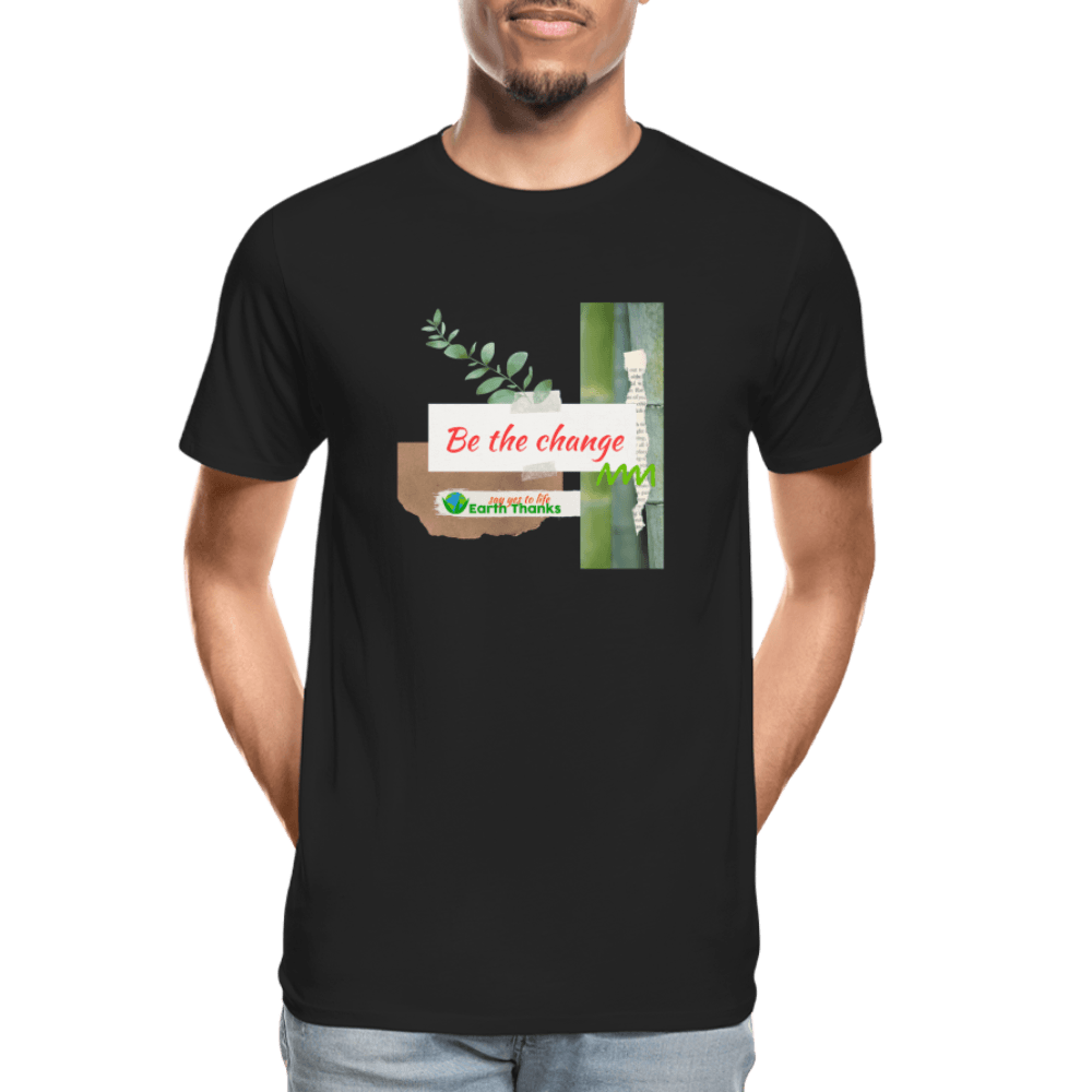 Men’s Premium Organic T-Shirt with Customizable Design - Earth Thanks - Men’s Premium Organic T-Shirt with Customizable Design - natural, vegan, eco-friendly, organic, sustainable, apparel, Big & Tall, customizable, Eco-Friendly Tees, Men, SPOD, T-Shirts, unisex