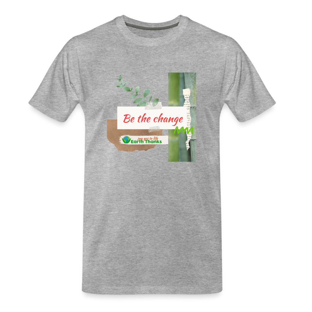 Men’s Premium Organic T-Shirt with Customizable Design - Earth Thanks - Men’s Premium Organic T-Shirt with Customizable Design - natural, vegan, eco-friendly, organic, sustainable, apparel, Big & Tall, customizable, Eco-Friendly Tees, Men, SPOD, T-Shirts, unisex