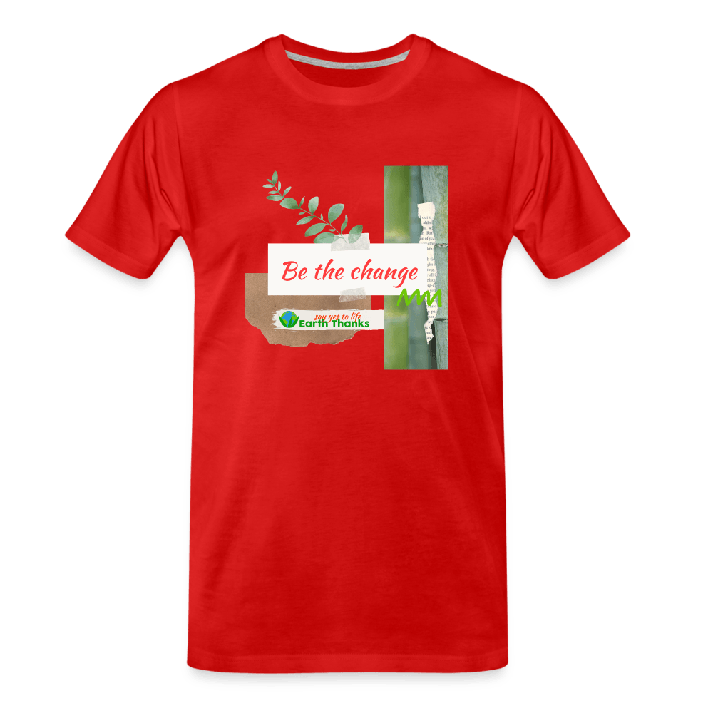 Men’s Premium Organic T-Shirt with Customizable Design - Earth Thanks - Men’s Premium Organic T-Shirt with Customizable Design - natural, vegan, eco-friendly, organic, sustainable, apparel, Big & Tall, customizable, Eco-Friendly Tees, Men, SPOD, T-Shirts, unisex