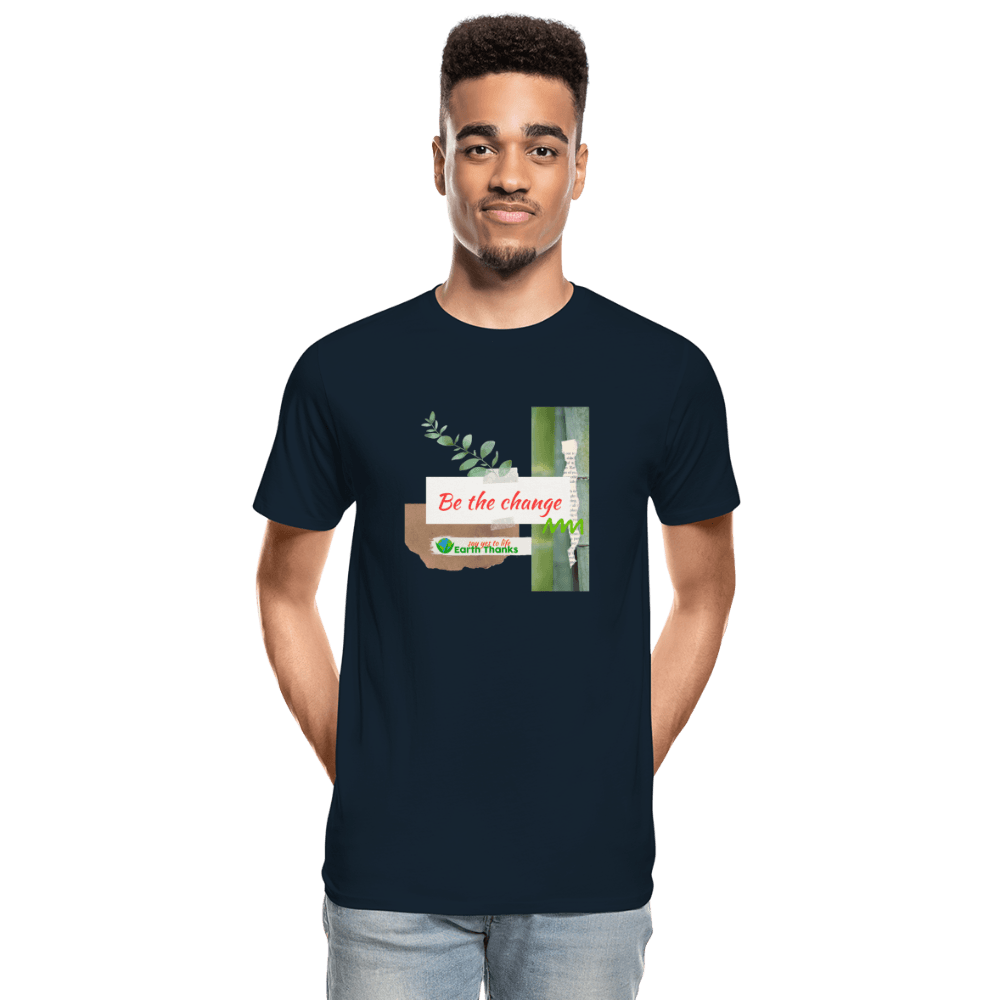 Men’s Premium Organic T-Shirt with Customizable Design - Earth Thanks - Men’s Premium Organic T-Shirt with Customizable Design - natural, vegan, eco-friendly, organic, sustainable, apparel, Big & Tall, customizable, Eco-Friendly Tees, Men, SPOD, T-Shirts, unisex