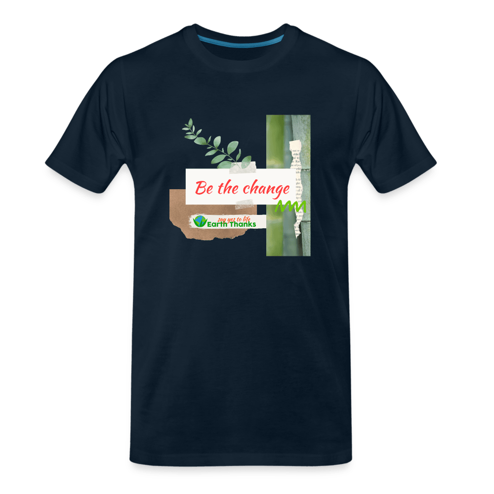 Men’s Premium Organic T-Shirt with Customizable Design - Earth Thanks - Men’s Premium Organic T-Shirt with Customizable Design - natural, vegan, eco-friendly, organic, sustainable, apparel, Big & Tall, customizable, Eco-Friendly Tees, Men, SPOD, T-Shirts, unisex