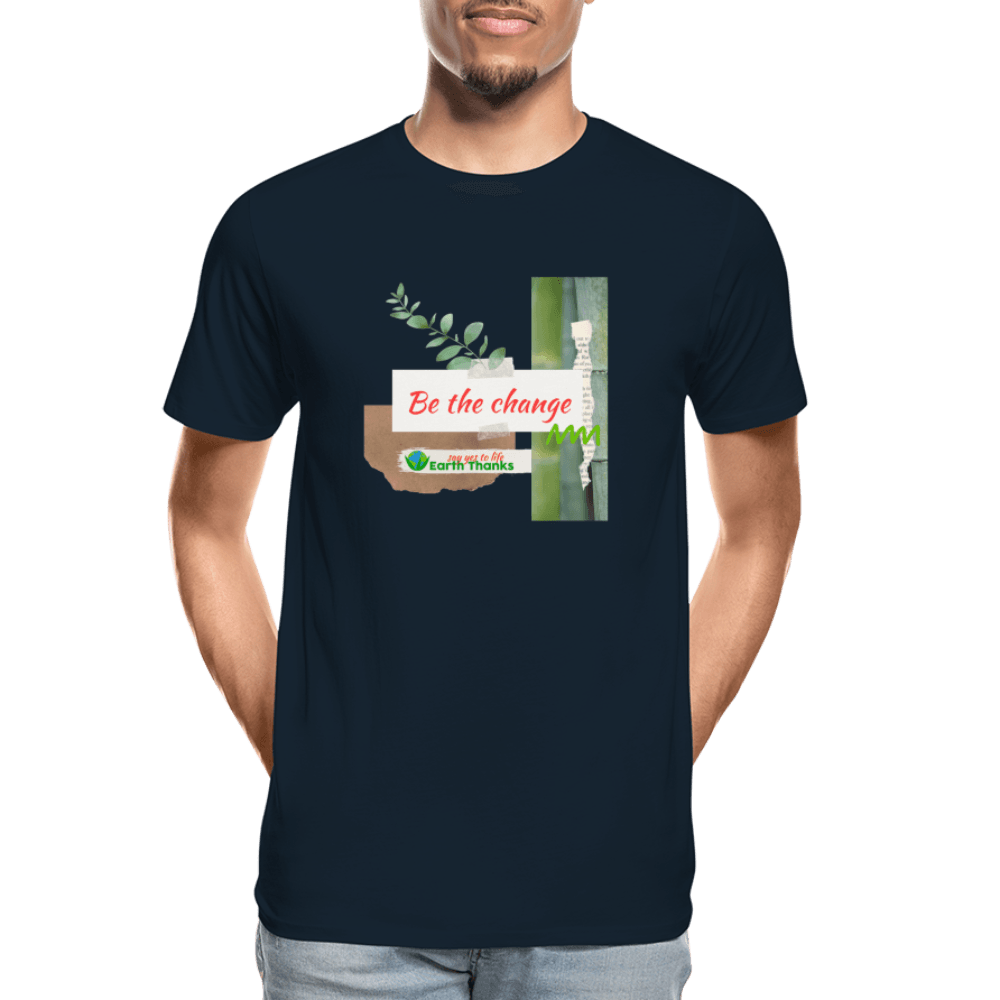 Men’s Premium Organic T-Shirt with Customizable Design - Earth Thanks - Men’s Premium Organic T-Shirt with Customizable Design - natural, vegan, eco-friendly, organic, sustainable, apparel, Big & Tall, customizable, Eco-Friendly Tees, Men, SPOD, T-Shirts, unisex
