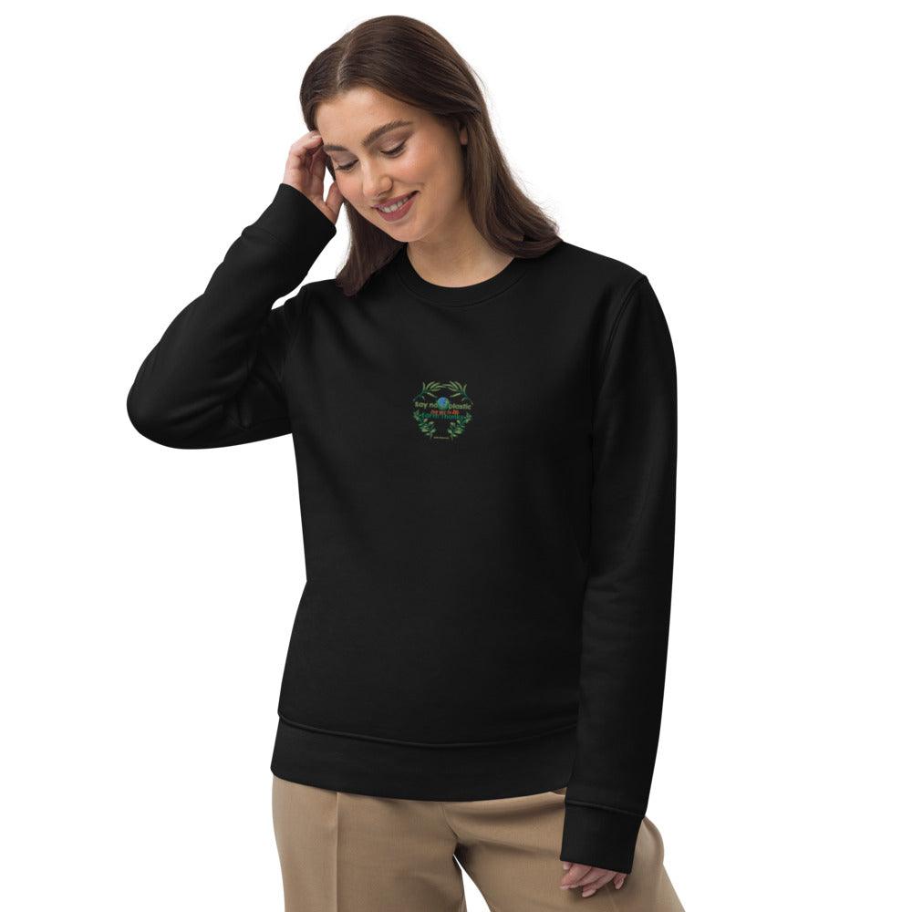 Unisex eco sweatshirt Say No to Plastic, Say Yes to Life, Earth Thanks - Earth Thanks - Unisex eco sweatshirt Say No to Plastic, Say Yes to Life, Earth Thanks - natural, vegan, eco-friendly, organic, sustainable, back to school, biodegradable, cotton, eco, eco fashion, eco-friendly, ecofriendly, environmental friendly, environmentally friendly, natural, non-toxic, organic cotton, plastic-free, recycle friendly, sustainable, sustainable fashion, sweatshirt, unisex, vegan