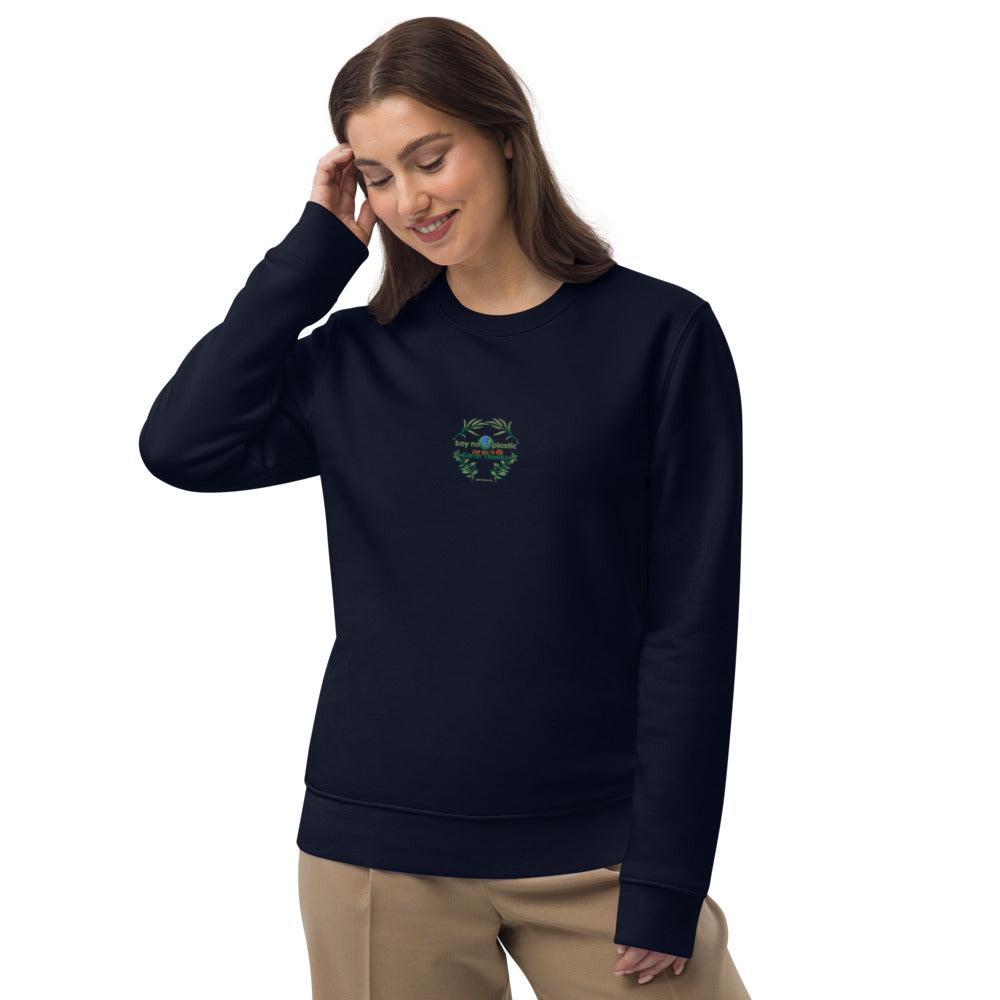 Unisex eco sweatshirt Say No to Plastic, Say Yes to Life, Earth Thanks - Earth Thanks - Unisex eco sweatshirt Say No to Plastic, Say Yes to Life, Earth Thanks - natural, vegan, eco-friendly, organic, sustainable, back to school, biodegradable, cotton, eco, eco fashion, eco-friendly, ecofriendly, environmental friendly, environmentally friendly, natural, non-toxic, organic cotton, plastic-free, recycle friendly, sustainable, sustainable fashion, sweatshirt, unisex, vegan